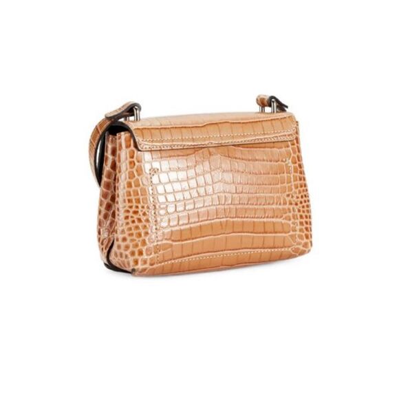 LONGCHAMP Croc-Embossed Leather Crossbody Bag - Picture 2 of 3